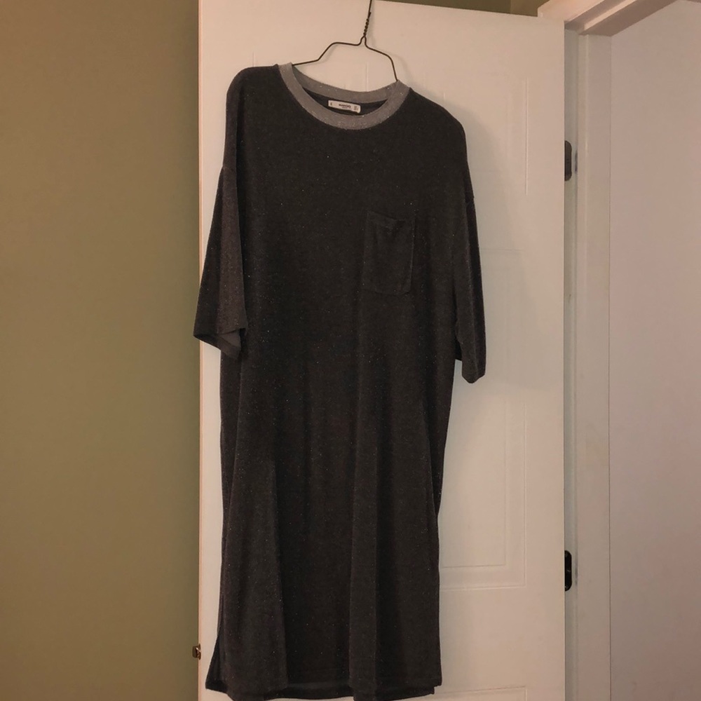 METALIC GREY MANGO DRESS
